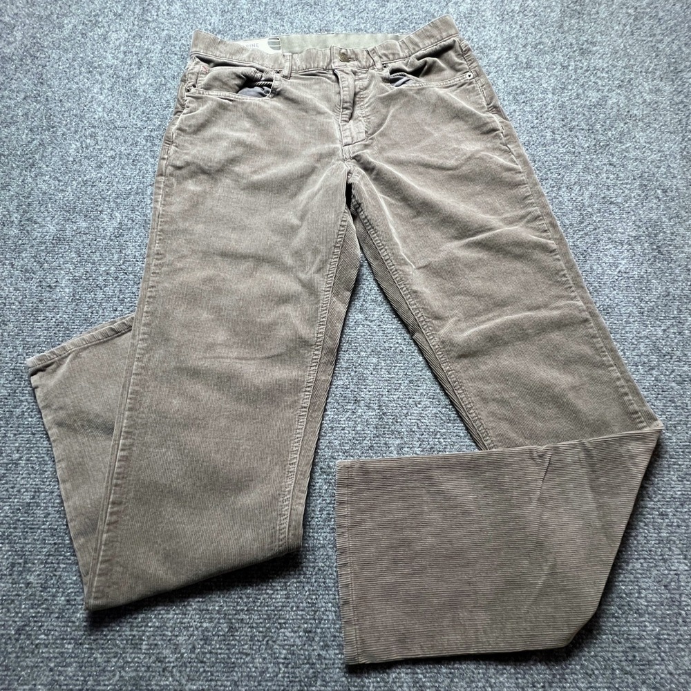Marine Layer Mens Slim Straight Fit Corduroy 5 Pocket Pants Brown 32x32 17965